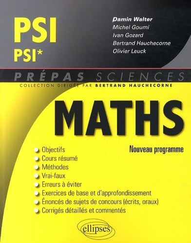 Maths psi/psi - Walter Damin -  Ellipses GF - Livre