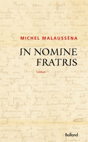 Livrenpoche : In nomine fratris - Michel Malausséna - Livre