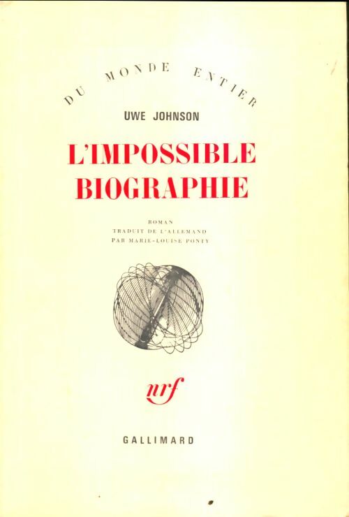 Livrenpoche : L'impossible biographie - Uwe Johnson - Livre