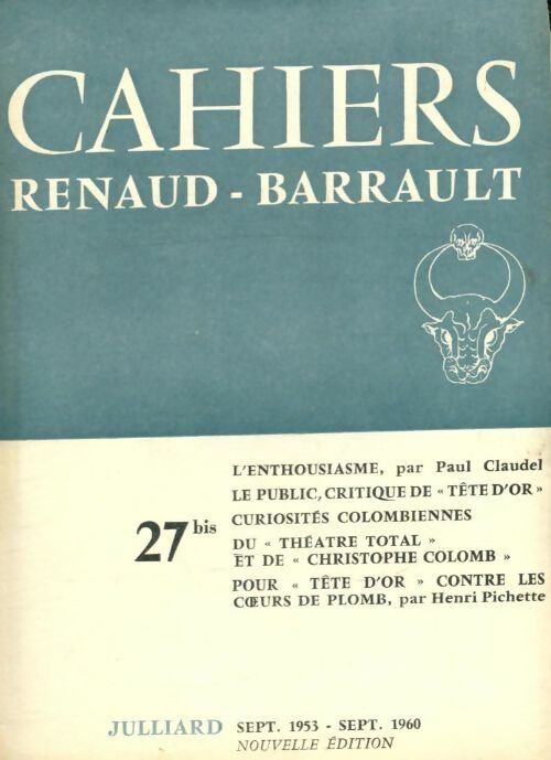 Livrenpoche : Cahiers Renaud-Barrault n°27 bis - Collectif - Livre