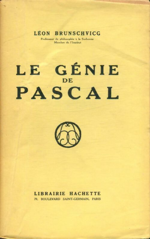 Livrenpoche : Le génie de Pascal - Léon Brunschvicg - Livre
