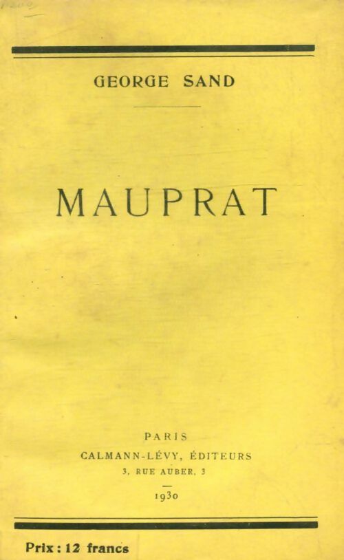 Livrenpoche : Mauprat - George Sand - Livre