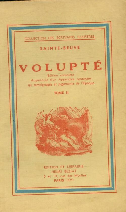 Livrenpoche : Volupté Tome II - Charles-Augustin Sainte-Beuve - Livre