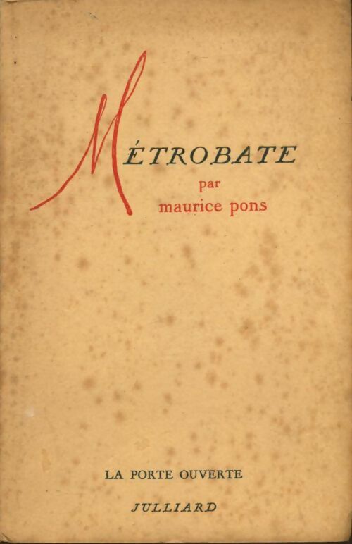 Livrenpoche : Métrobate - Maurice Pons - Livre