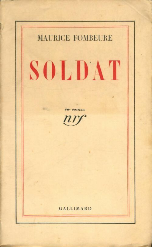 Livrenpoche : Soldat - Maurice Fombeure - Livre