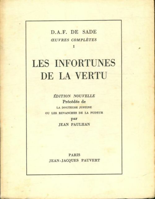 Livrenpoche : Les infortunes de la vertu - D.A.F. Marquis De Sade - Livre