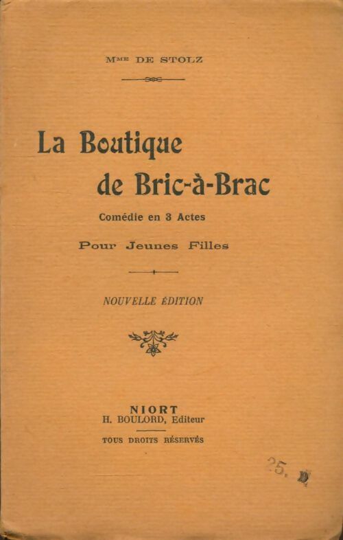 Livrenpoche : La boutique de bric-à-brac  - Madame De Stolz - Livre