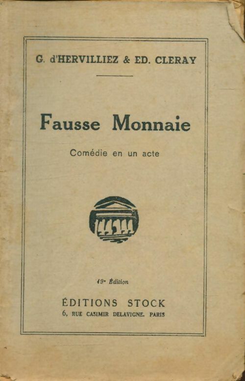 Livrenpoche : Fausse monnaie - Edmond Gabriel; Cléray - Livre
