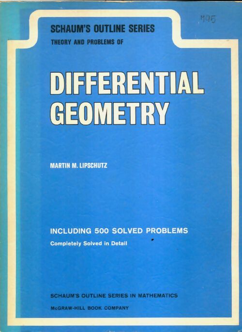 Livrenpoche : Differential geometry - Martin M Lipschutz - Livre