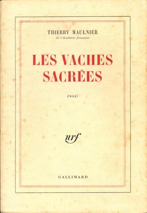 Livrenpoche : Les vaches sacrées - Thierry Maulnier - Livre