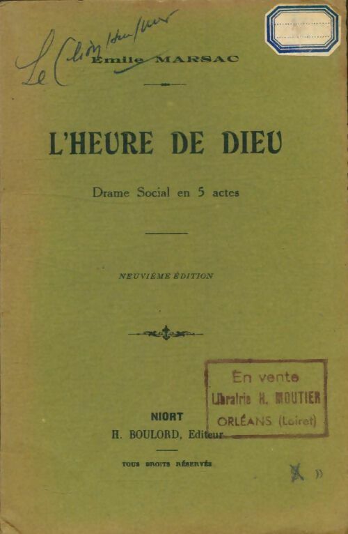 Livrenpoche : L'heure de Dieu - Emile Marsac - Livre