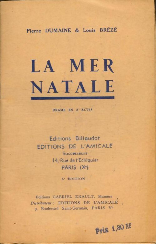 Livrenpoche : La mer natale - Louis Paul; Brézé - Livre