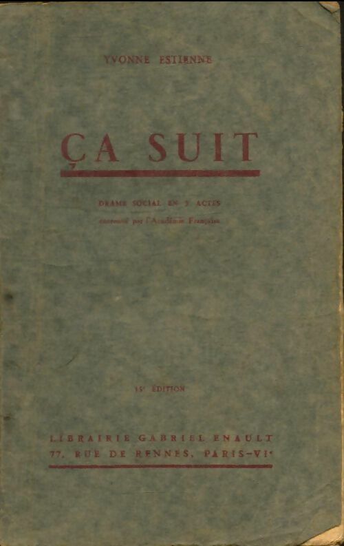 Livrenpoche : Ça suit - Yvonne Estienne - Livre
