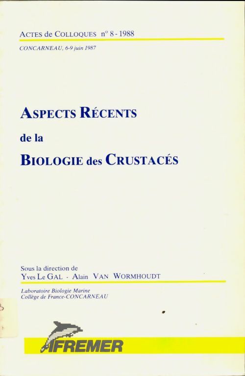 Livrenpoche : Aspects récents de la biologie des crustacés - Collectif - Livre