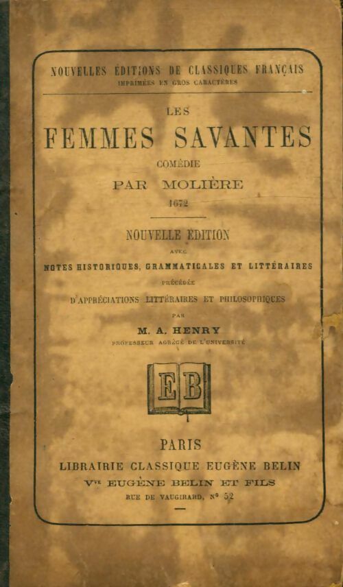 Livrenpoche : Les femmes savantes - Molière - Livre