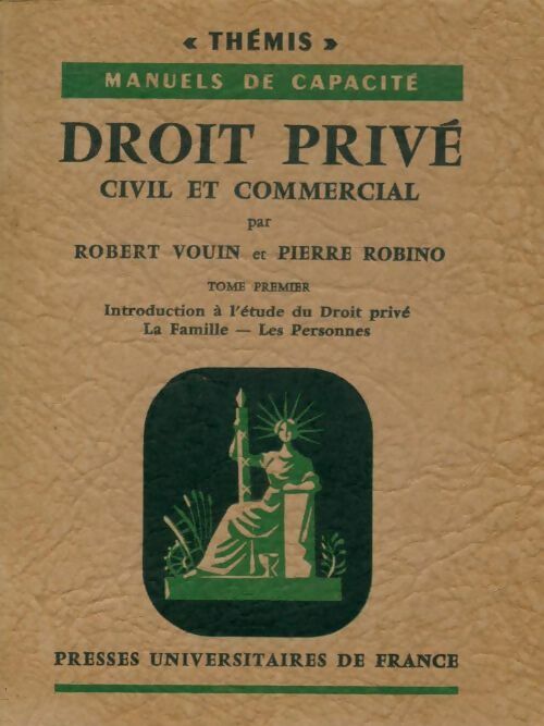 Livrenpoche : Droit privé, civil et commercial Tome I - Robert Vouin - Livre