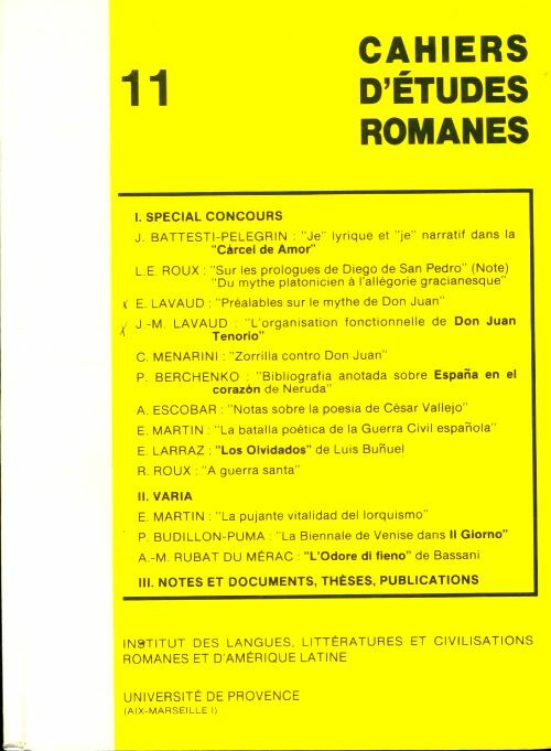 Livrenpoche : Cahiers d'études romanes n°11 - Collectif - Livre