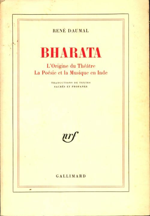 Livrenpoche : Bharata - René Daumal - Livre