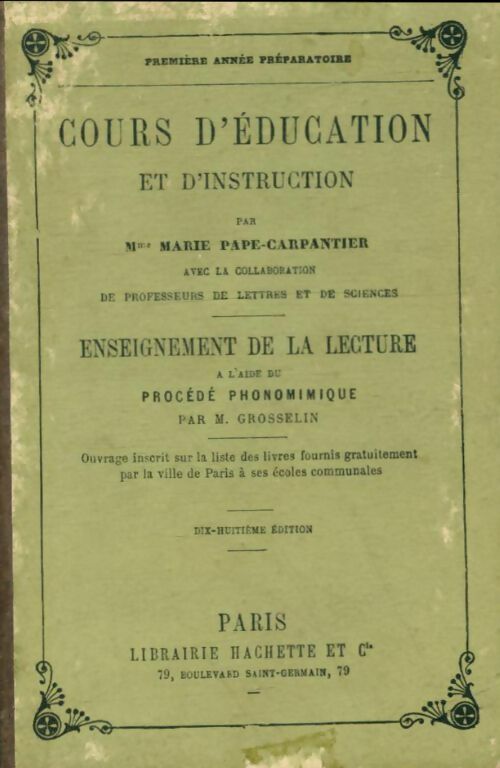 Livrenpoche : Enseignement à la lecture - M Grosselin - Livre