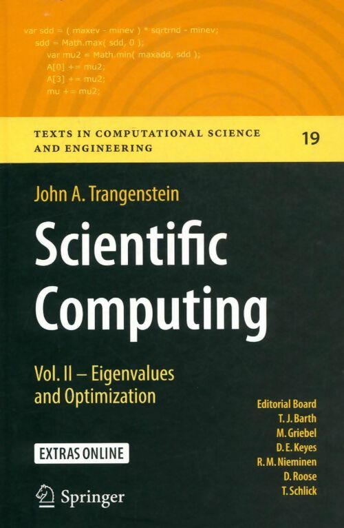 Livrenpoche : Scientific computing Vol II : Eigenvalues and optimization - Collectif - Livre