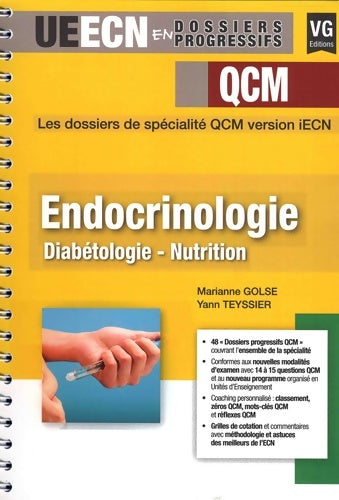 Livrenpoche : Endocrinologie, diabétologie, nutrition - Marianne Golse - Livre