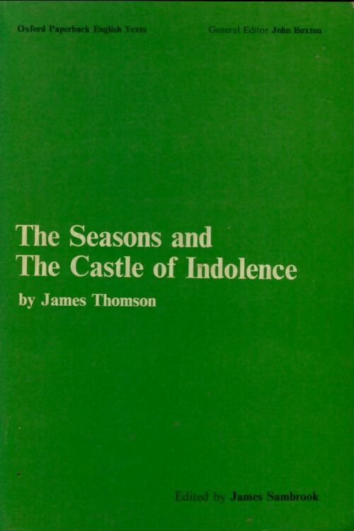Livrenpoche : The seasons and the castle of indolence - James Sambrook - Livre