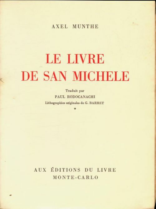 Livrenpoche : Le livre de San Michele - Axel Munthe - Livre