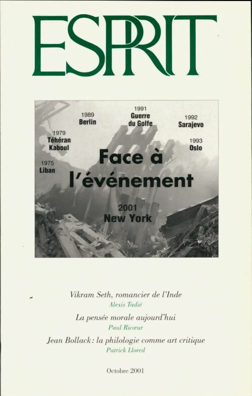 Livrenpoche : Esprit n°278 : Face à l'événement - Collectif - Livre