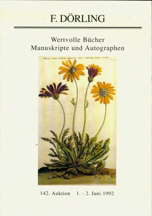 Livrenpoche : Wertwolle bücher manuskripe und autographen - F. Dörling - Livre