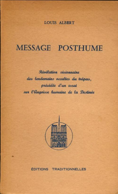 Livrenpoche : Message posthume - Louis Albert - Livre