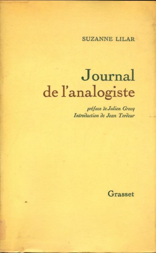 Livrenpoche : Journal de l'analogiste - Suzanne Lilar - Livre