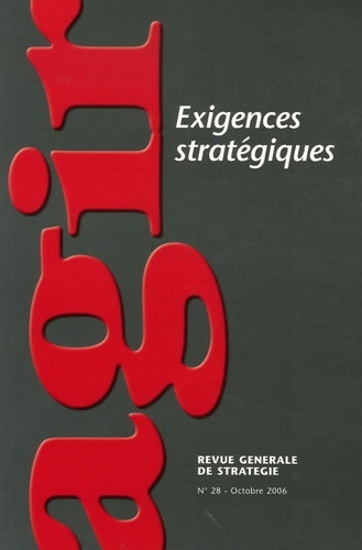 Livrenpoche : Agir n°28 : Réflexions stratégiques - Collectif - Livre