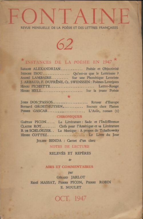 Livrenpoche : Fontaine n°62 - Collectif - Livre