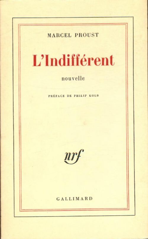 Livrenpoche : L'indifférent - Marcel Proust - Livre