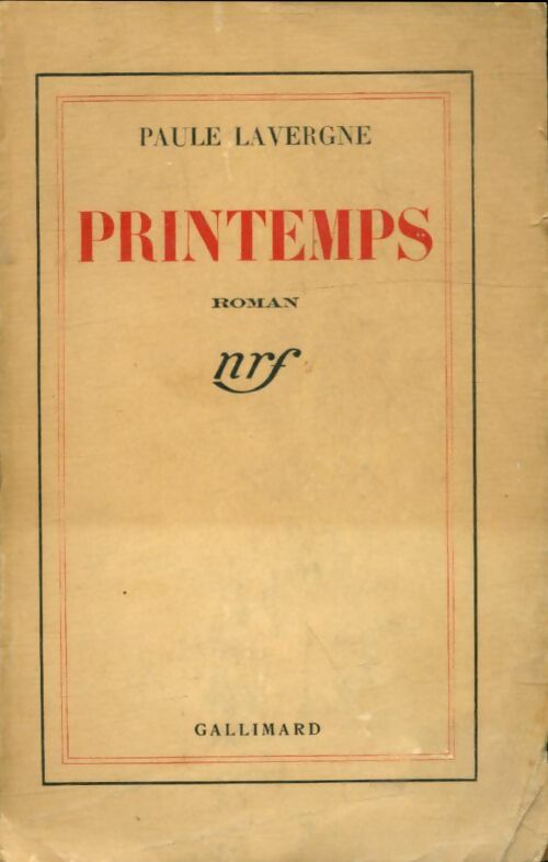 Livrenpoche : Printemps  - Paule Lavergne - Livre