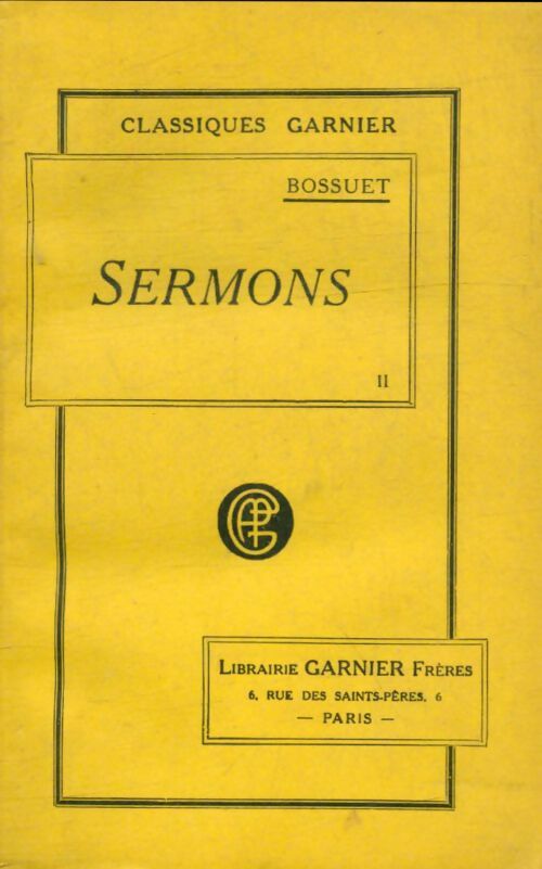 Livrenpoche : Sermons Tome II - Bossuet - Livre
