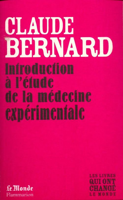 Livrenpoche : Introduction à l'étude de la médecine expérimentale - Claude Bernard - Livre
