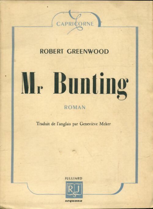 Livrenpoche : Mr Bunting - Robert Greenwood - Livre