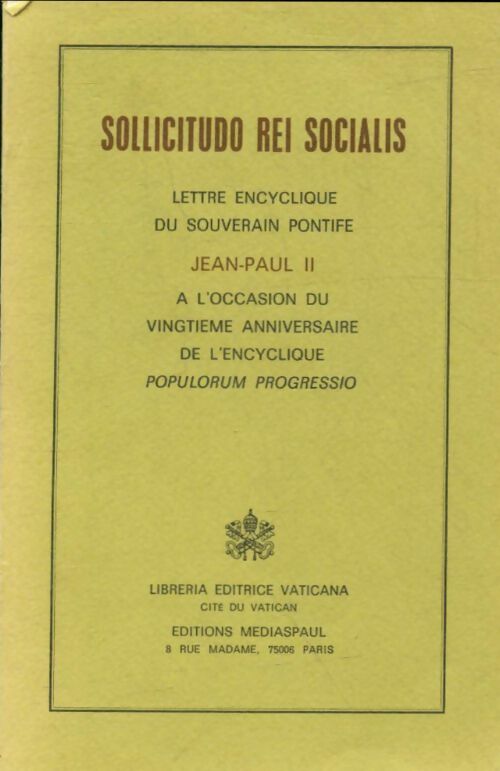 Livrenpoche : Sollicitudo rei socialis - Jean-Paul II - Livre