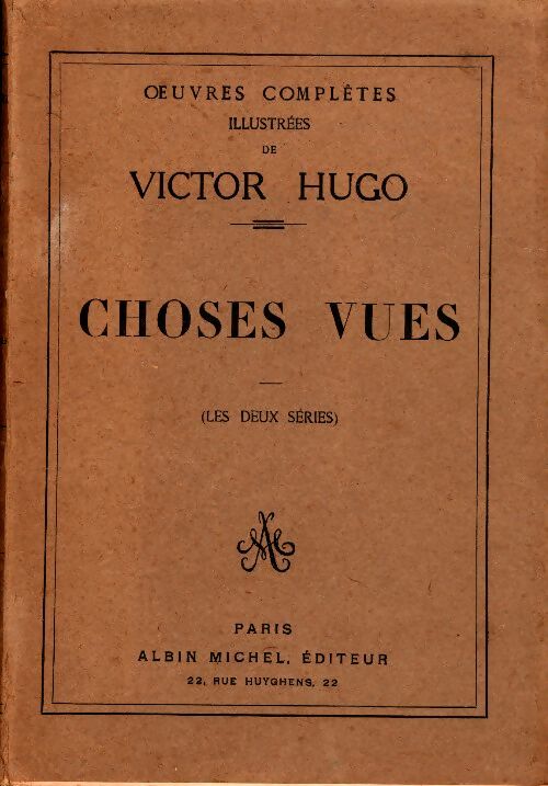 Livrenpoche : Choses vues - Victor Hugo - Livre