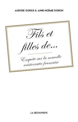 Livrenpoche : Fils et filles de - Aurore Gorius - Livre