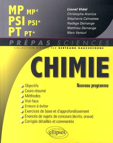 Livrenpoche : Chimie mp/mp* psi/psi* pt/pt* programme 2014 - Lionel Vidal - Livre