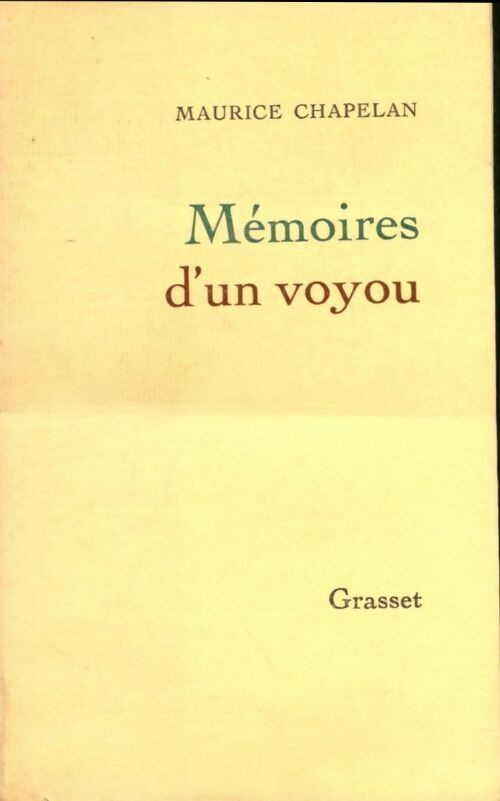 Livrenpoche : Mémoires d'un voyou - Maurice Chapelan - Livre