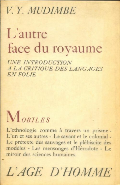Livrenpoche : L'autre fa&ce du royaume - Valentin Yves Mudimbé - Livre