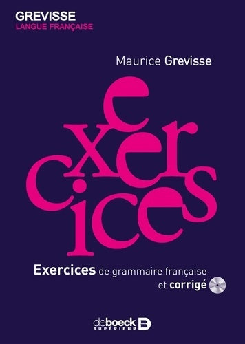 Livrenpoche : Exercices de grammaire française : Et corrigé - Maurice Grevisse - Livre