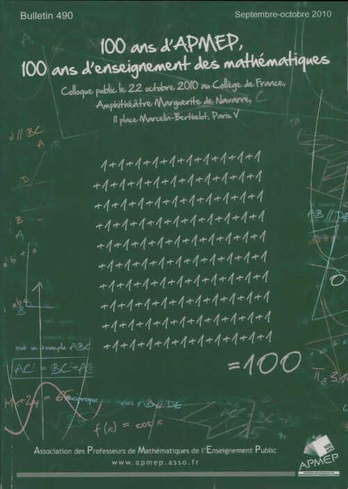 Livrenpoche : Bulletin APMEP n°490 - Collectif - Livre