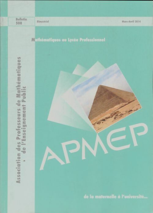 Livrenpoche : Bulletin APMEP n°508 - Collectif - Livre