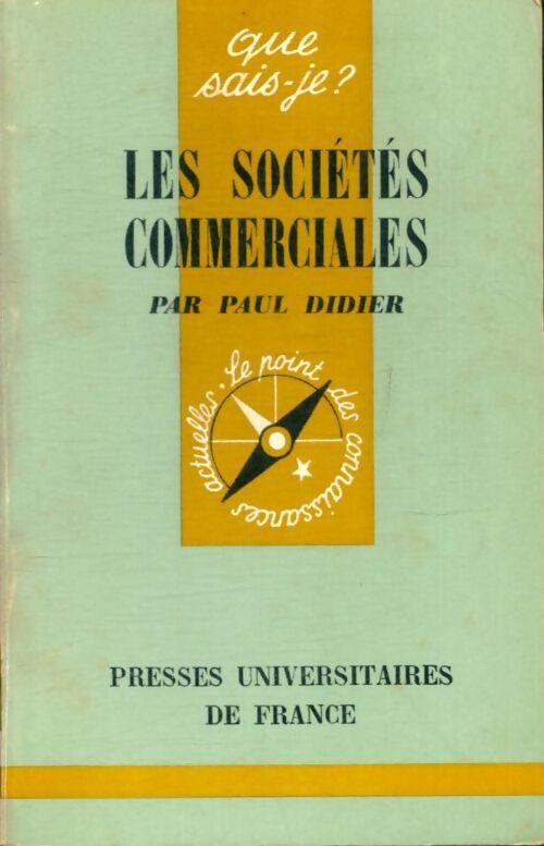 Livrenpoche : Les sociétés commerciales - Paul Didier - Livre