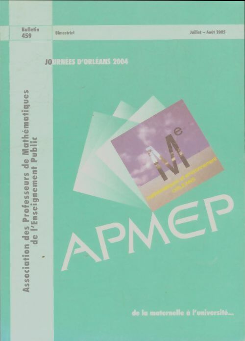 Livrenpoche : Bulletin APMEP n°459 - Collectif - Livre