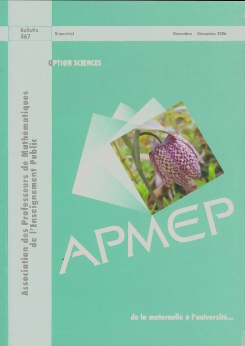 Livrenpoche : Bulletin APMEP n°467 - Collectif - Livre